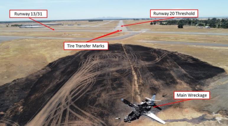 Oroville Municipal Airport, Airplane Crash Site