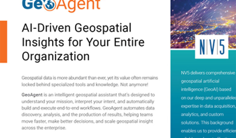 NV5 GeoAgent™: Agentic AI for Autonomous Geospatial Workflows